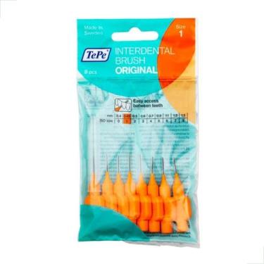 Imagem de Escova Interdental 0.45mm Laranja TePe Higiene Dentes Sensíveis Agluti