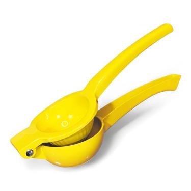 Imagem de Espremedor de Limão Manual Metálico Amarelo Cozinha Prático - Unyhome