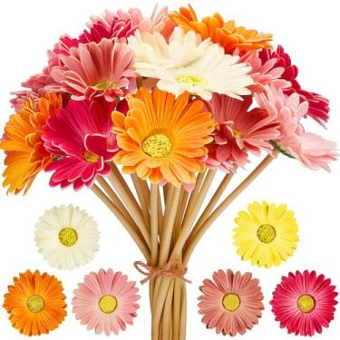 Imagem de Buquê de flores artificiais com margaridas gerbera WILLBOND x24