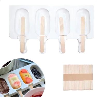 Imagem de 2X Forma De Picolé Sorvete Silicone Flexível 4 Parte 50 Pali
