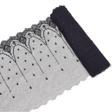 Imagem de 9,5 cm x 23,5 cm de largura, tecido vintage, fita de renda floral, bordado floral, tela de costura, aplique de tule, rolo de borda retrô para tecido, costura, embrulho de presente, chá de noiva