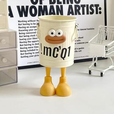 Imagem de Bonito suporte DIY organizador de mesa copo para canetas, pincéis, escovas de dentes, pincel de maquiagem, mini lata de lixo, decoração de escritório e casa, presente exclusivo