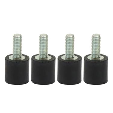 Imagem de Tnfeeon 4pcs M5 M5 M6 M6 Montes Redução de Som de Som para Equipamentos de áudio, Preto + Prata (VD8*8 m3*8)