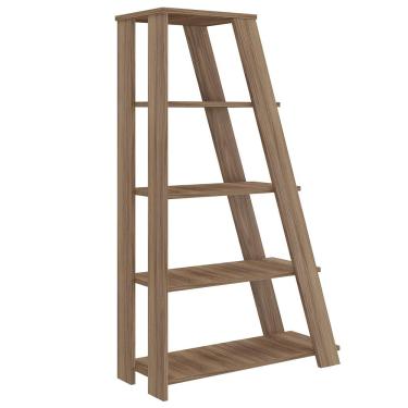 Imagem de Estante Para Escritório Home Office Multiuso 5 Prateleiras Star A02 Nogal - Lyam Decor