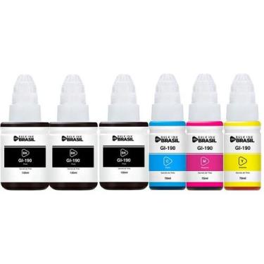 Imagem de Kit 6 Tintas Para G3110, G3111, G4100 G2100 G2110 Gi-190 - Bulk Ink Do