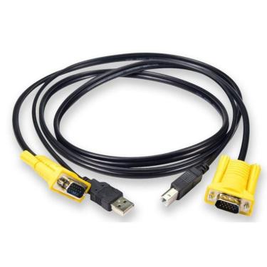 Imagem de Cabo Kvm Switch Usb A B Vga M M 1 5 Metros 28119377 Comtac
