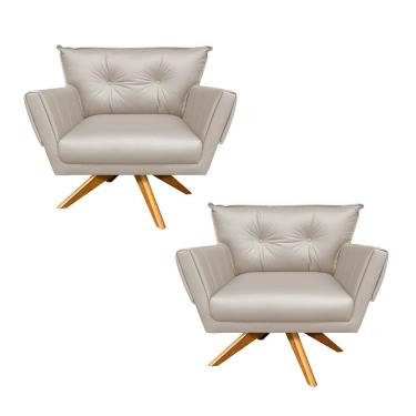 Imagem de KIT 02 POLTRONAS GIRATORIAS ANITTA CORIN