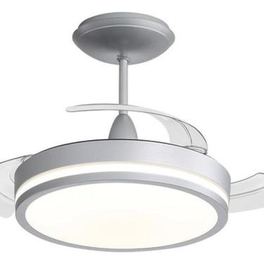 Imagem de Ventilador Teto Retrátil Com Controle 91Cm Cromado Bivolt