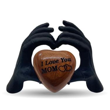 Imagem de ZAHANAARA Urna de coração de madeira para cinzas | Caixa de memorial feita à mão para funeral | Presentes de memorial para a perda da mãe | Mini urnas de cremação de alumínio para cinzas humanas|