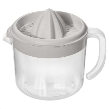 Imagem de Espremedor Manual de Laranja e Limão 1020ml – Espremedor de Frutas com Jarra, Resistente, Vai ao Micro-ondas e Freezer(BEGE)