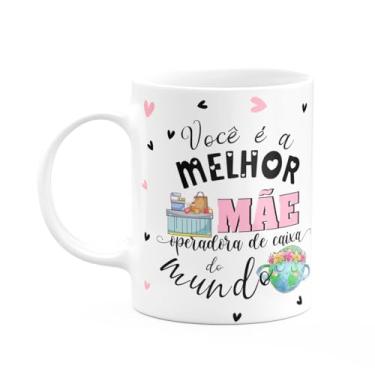 Imagem de JPS INFO, Caneca Mães e Profissões - Melhor mãe Op. de caixa do mundo