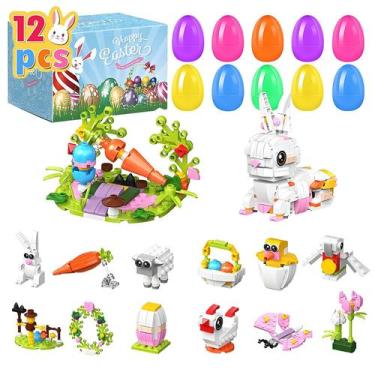 Imagem de Conjunto de construção de coelhinhos para presentes de Páscoa THOSEFUN