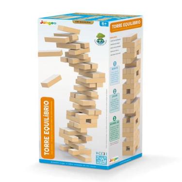 Imagem de Jogo Torre Equilíbrio Brinquedo Madeira Estilo Jenga Junges