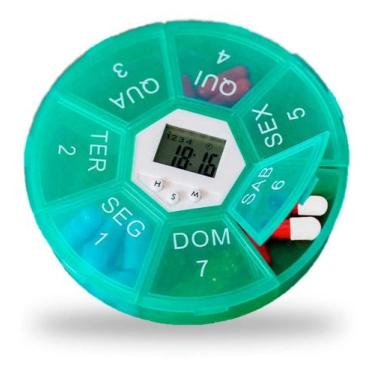 Imagem de Porta Comprimidos Digital com Alarme 7 compartimentos UD713 - 123 Útil