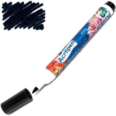 Imagem de Acrilpen caneta p/tecido caixa c/12 acrilex 520 preto