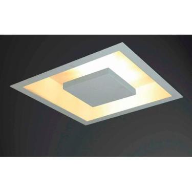 Imagem de Luminária Plafon Luz Indireta Embutir 30x30cm 4 Lâmpadas Branco - Real