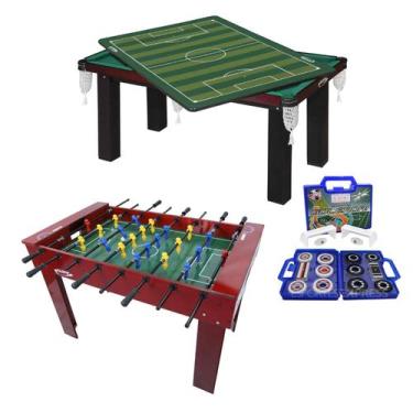 Imagem de Combo Salão de Jogos com Mesa Multi Jogos (Sinuca + Ping-Pong + Futebo