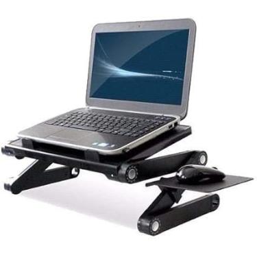 Imagem de Mesa Para Notebook e Tablet Multifuncional Articulável - Confortável com Multiposição para Cama, Sofá - Com Apoio para Mouse T8 Suporta até 10kg
