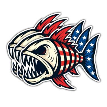 Imagem de Adesivos de peixe ósseo dos EUA, 3 peças, 7,6 cm, adesivos de vinil de pesca patriótica, presentes para pescadores, amantes de atividades ao ar livre, amigos, família, para laptop, garrafa de água