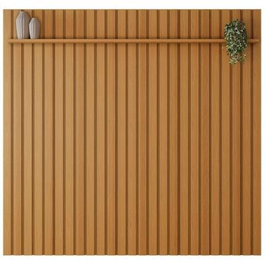 Imagem de Painel Ripado Madeira Quarto 274cm Wise B01 Cinamomo