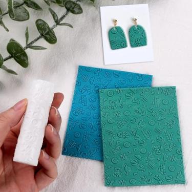 Imagem de Rolo de textura de argila de polímero, rolo de argila de polímero para fazer brincos (textura de lixa)