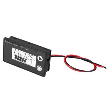 Imagem de Lcd 12v Indicador de Capacidade da Bateria Testador Universal Display Digital Voltímetro para Baterias de Lítio Chumbo-ácido ((10-100V) branco + alarme)