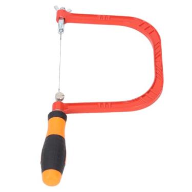 Imagem de Garosa Kit de Serra de Coping de 5 Polegadas Com 5 Lâminas, Serra Em Forma de U de Liga de Alumínio para Projetos de Marcenaria, Manual Resistente para Cortar Metais Macios, Madeiras e Plásticos