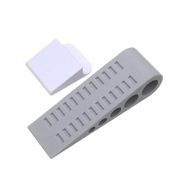 Imagem de New General Batentes de porta - cunha com suporte de armazenamento - cinza - pacote com 3