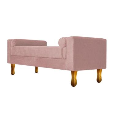 Imagem de Recamier Félix King Size 195cm Suede Rosê