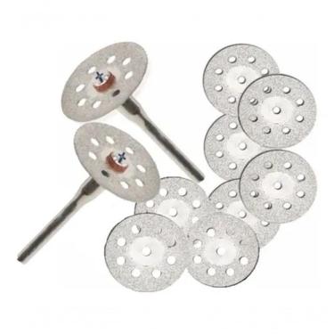 Imagem de 10 Serra Discos 22mm Diamantados Corte Micro Retífica Dremel