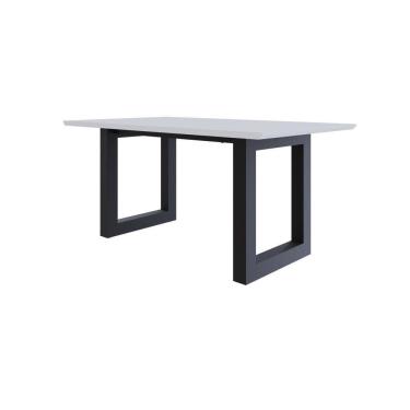Imagem de Mesa De Jantar Bronx Rg2 160x90x77cm Brmj9160rg2 Branco Tx - Est.preta Branco Tx/est.preta