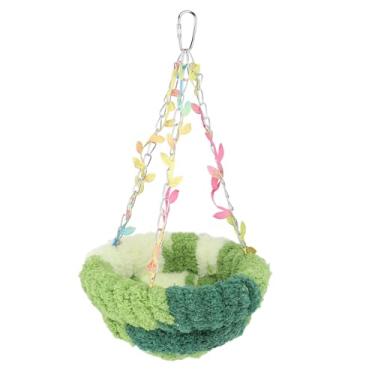 Imagem de Yosoo Balanço de Cama de Ninho de Pássaro de Pelúcia Aconchegante, Conforto Aprimorado para Criação de Papagaios de Estimação, Design Elegante e Bonito, Fácil de Montar, Adequado para (S)