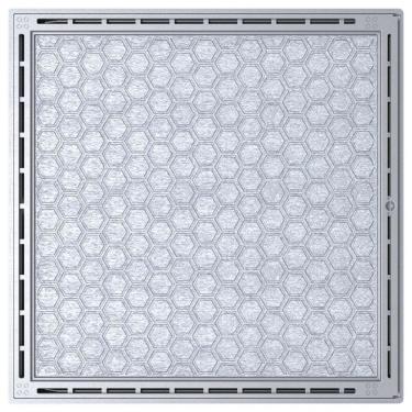 Imagem de Alçapão Tampa Casa Maquina Piscina 120x120 Gaveta Deslizante Cinza