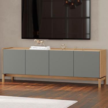 Imagem de Rack TV 50 Polegadas 180cm 2 Portas 2 Gavetas Soleil Oak Cinza F07 - Mpozenato