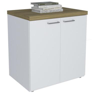 Imagem de Balcão Para Escritório 70cm 2 Portas Tok A06 Olmo-branco - Mpozenato