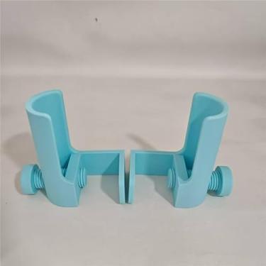 Imagem de Conjunto de grampos de lona de pintura de diamante - Suportes de mesa de plástico azul para arte de diamante 5D | Design de aderência antiderrapante, fixador de rolagem | Tela segura, evita