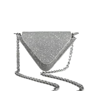 Imagem de Mini Bag de Glitter Bolsa Feminina Transversal(Glitter prata)