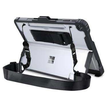 Imagem de ZEERSIDEND Capa para Microsoft Surface Pro12 1ª Edição 12 polegadas 2025, capa protetora resistente para tablet, capa com suporte (preto)