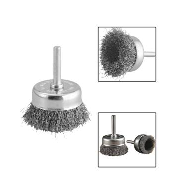 Imagem de Escova Tipo Copo 2" Inox Torcida C/ Haste P/ Esmerilhadeira