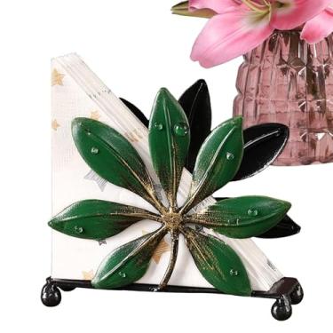 Imagem de Suporte de guardanapo para mesa - dispensador de guardanapo em pé, dispensador de armazenamento elegante suporte de papel vertical de ferro para balcão hotel restaurante fazenda sala de jantar café