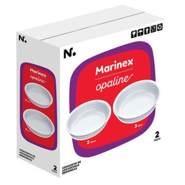 Imagem de CONJUNTO ASSADEIRAS REDONDAS 2PEÇAS OPALINE  2L/3L NADIR