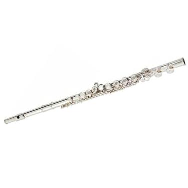 Imagem de Flauta Outfit 16 Furo Aberto e Fechado Flauta Banhado a Prata Cobre C Tone Instrumento Musical