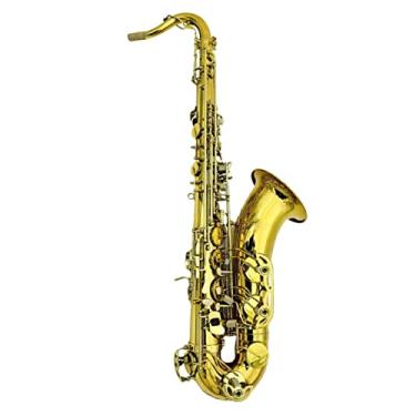 Imagem de Saxofone tenor profissional B tom baixo latão banhado a ouro japonês artesanato saxofone instrumento musical