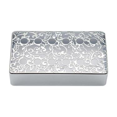 Imagem de Generic Capa de Captador Humbucker para Guitarra, de Captador de Latão de 50 Mm com 12 Furos, Peças de Reposição para Guitarra Elétrica E Acessórios, Prata