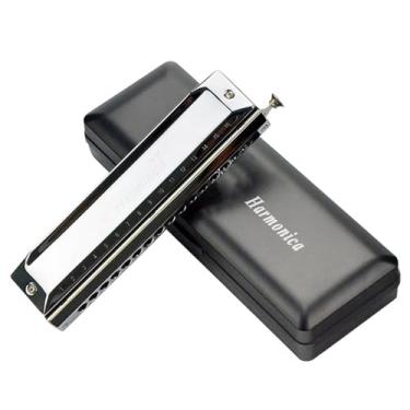 Imagem de Gaita profissional escala cromática 10 12 16 furos chave C para iniciantes e desempenho profissional (16 furos)