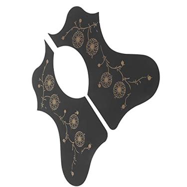Imagem de Matybobe Conjunto de placas de proteção de guitarra de plástico para proteção de guitarra acústica, 2 peças (preto)