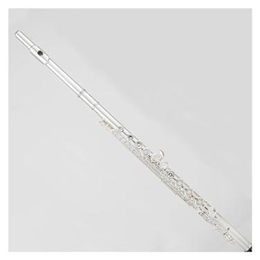 Imagem de Flauta Outfit Profissional Flauta de Cobre Branco Tom C 16 Furos Banhado a Prata Instrumento de Tratamento de Superfície