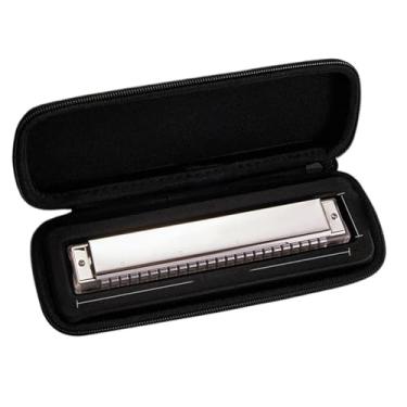 Imagem de Gaita profissional 24 furos gaita profissional C chave material ABS transparente