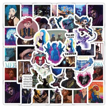 Imagem de Adesivos de vinil impermeável Arcanes Anime 50 unidades/lote D 5-7 cm