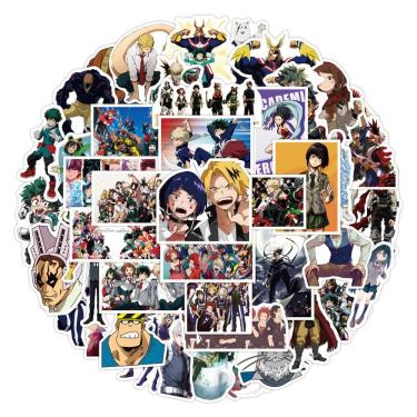 Imagem de Pacote de adesivos My Heros Academias Anime 50 unidades 4-8 cm